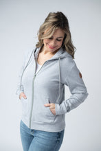 Load image into Gallery viewer, Fullzip Hoodie - Light Grey