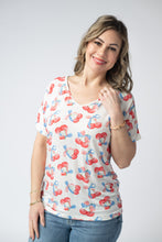 Load image into Gallery viewer, Chloe Cozy Top - Patriotic Cherries