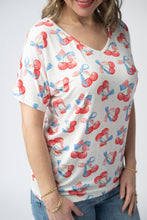 Load image into Gallery viewer, Chloe Cozy Top - Patriotic Cherries