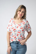 Load image into Gallery viewer, Chloe Cozy Top - Patriotic Cherries