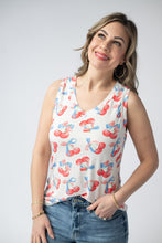 Load image into Gallery viewer, Noelle Tank - Patriotic Cherries