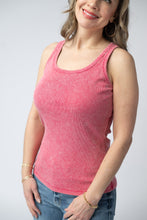 Load image into Gallery viewer, Audrey Vintage Wash Tank - Red