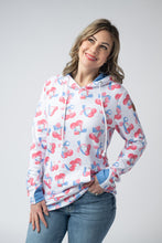 Load image into Gallery viewer, Hailey Pullover Hoodie - Patriotic Cherries