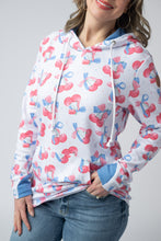 Load image into Gallery viewer, Hailey Pullover Hoodie - Patriotic Cherries