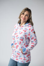 Load image into Gallery viewer, Hailey Pullover Hoodie - Patriotic Cherries