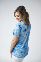 Load image into Gallery viewer, Sophie Top - Blue Tie Dye