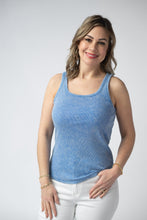 Load image into Gallery viewer, Audrey Vintage Wash Tank - Blue
