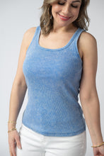 Load image into Gallery viewer, Audrey Vintage Wash Tank - Blue