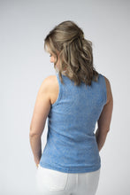Load image into Gallery viewer, Audrey Vintage Wash Tank - Blue