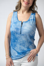 Load image into Gallery viewer, Mila Zipper Tank - Blue Tie Dye