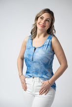 Load image into Gallery viewer, Mila Zipper Tank - Blue Tie Dye