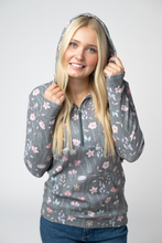 Load image into Gallery viewer, HalfZip Hoodie - Wildflower Meadow