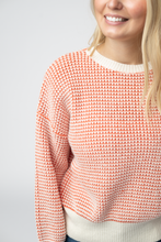Load image into Gallery viewer, Charlotte Sweater - Orange and Ivory