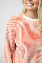 Load image into Gallery viewer, Charlotte Sweater - Orange and Ivory