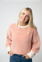 Load image into Gallery viewer, Charlotte Sweater - Orange and Ivory