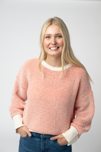 Load image into Gallery viewer, Charlotte Sweater - Orange and Ivory
