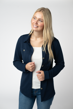 Load image into Gallery viewer, Ryleigh Ribbed Button Down - Navy