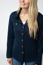 Load image into Gallery viewer, Ryleigh Ribbed Button Down - Navy