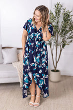Load image into Gallery viewer, Harley High-Lo Dress - Navy and Teal Floral