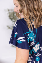 Load image into Gallery viewer, Harley High-Lo Dress - Navy and Teal Floral