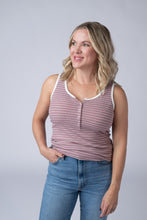 Load image into Gallery viewer, Shiloh Button Snap Tank - Dusty Rose
