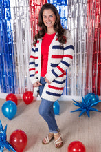 Load image into Gallery viewer, Stripe Cardigan - 4th of July