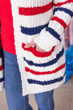 Load image into Gallery viewer, Stripe Cardigan - 4th of July