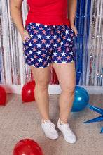 Load image into Gallery viewer, Jamie Shorts - Navy Stars and Stripes