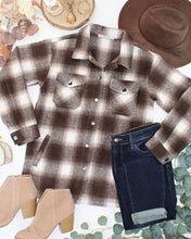 Load image into Gallery viewer, Norah Shacket - Brown Plaid