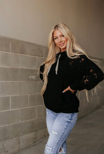 University Hoodie- Love Story Black