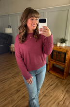 Load image into Gallery viewer, Gianna Pullover Sweater - Raspberry