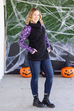Load image into Gallery viewer, Zoey ZipCowl Sweatshirt - I Put A Spell On You and Black
