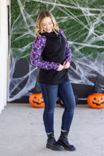 Load image into Gallery viewer, Zoey ZipCowl Sweatshirt - I Put A Spell On You and Black