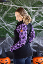 Load image into Gallery viewer, Zoey ZipCowl Sweatshirt - I Put A Spell On You and Black