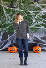 Load image into Gallery viewer, Lola Striped Thermal Top - Black