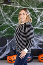 Load image into Gallery viewer, Lola Striped Thermal Top - Black