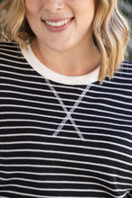 Load image into Gallery viewer, Lola Striped Thermal Top - Black