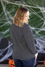 Load image into Gallery viewer, Lola Striped Thermal Top - Black