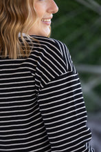 Load image into Gallery viewer, Lola Striped Thermal Top - Black