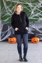 Load image into Gallery viewer, Pixie Pocket Halfzip Hoodie - Black