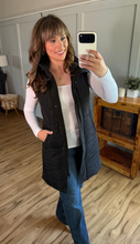 Load image into Gallery viewer, Harlow Long Vest - Black