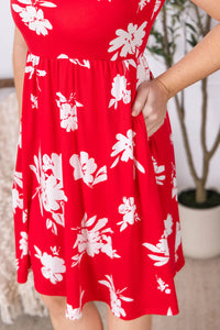 Kelsey Tank Dress - Red Floral