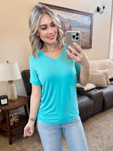 Load image into Gallery viewer, Sophie Tee - Aqua Blue
