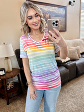 Load image into Gallery viewer, Sophie Top - Rainbow Stripes
