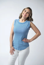 Load image into Gallery viewer, Morgan Micro Striped Tank - Blue