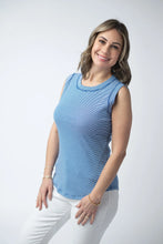 Load image into Gallery viewer, Morgan Micro Striped Tank - Blue
