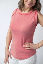 Load image into Gallery viewer, Morgan Micro Striped Tank - Red