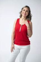 Load image into Gallery viewer, Mila Zipper Tank - Red