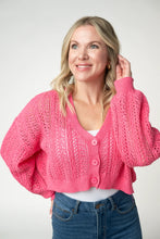 Load image into Gallery viewer, Callie Cropped Cardigan - Pink