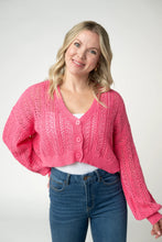 Load image into Gallery viewer, Callie Cropped Cardigan - Pink